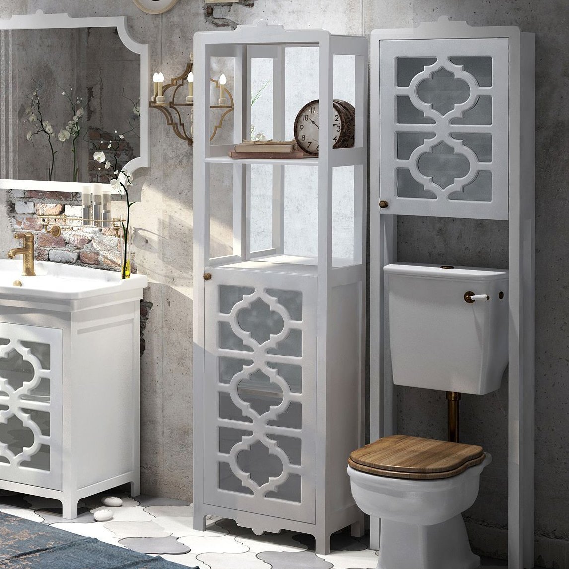 

Шкаф-пенал для ванной Corozo Манойр 50