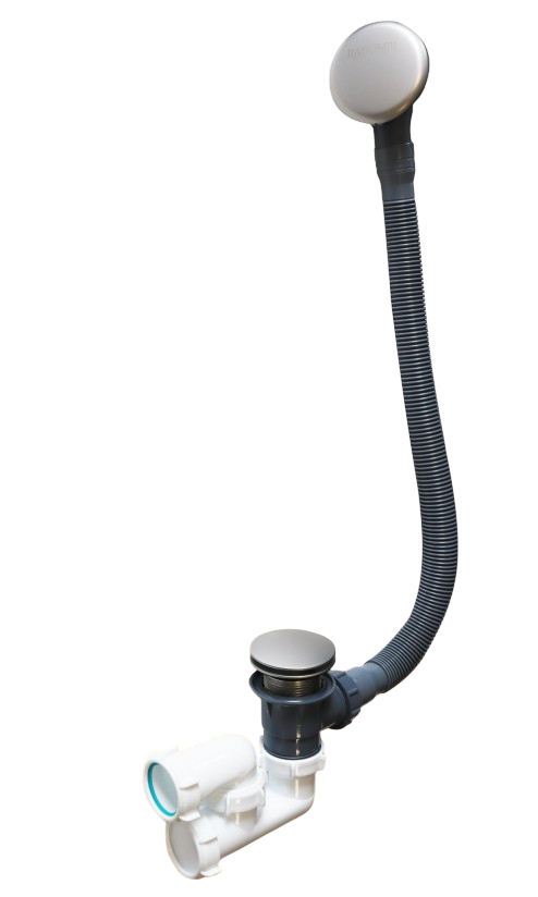 

Слив-перелив для ванны Radomir 2-19-5-0-9-000 50 мм, клик-клак, серый, с сифоном