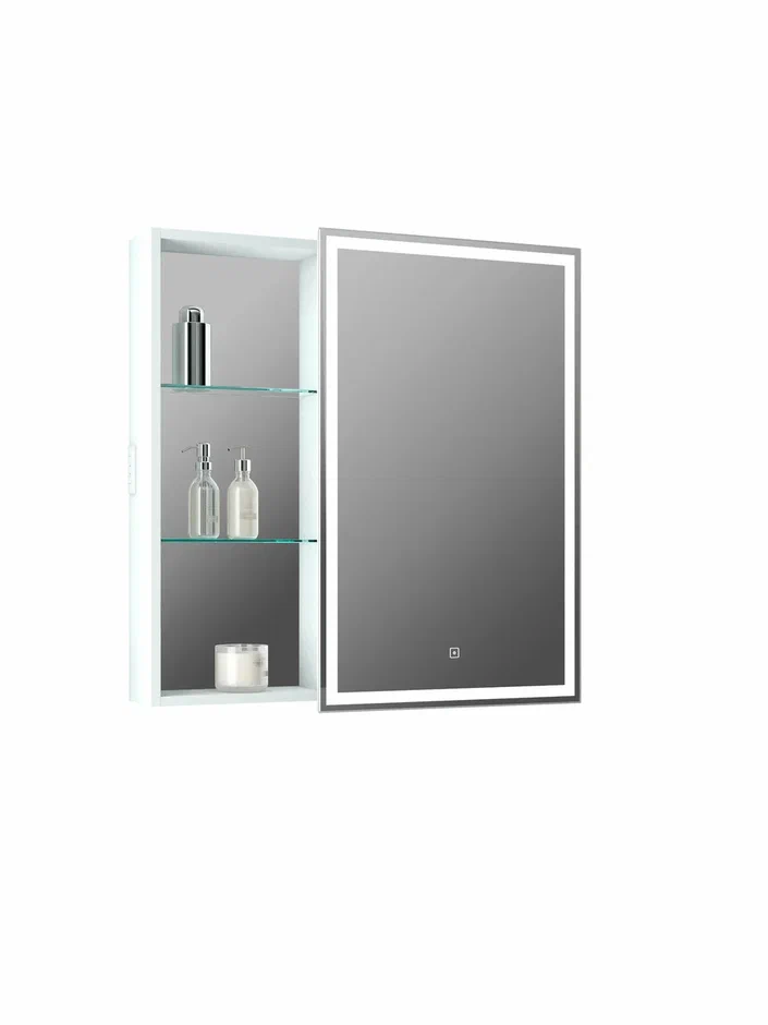 Зеркало-шкаф Continent Aperio 80х80 R с подсветкой белый