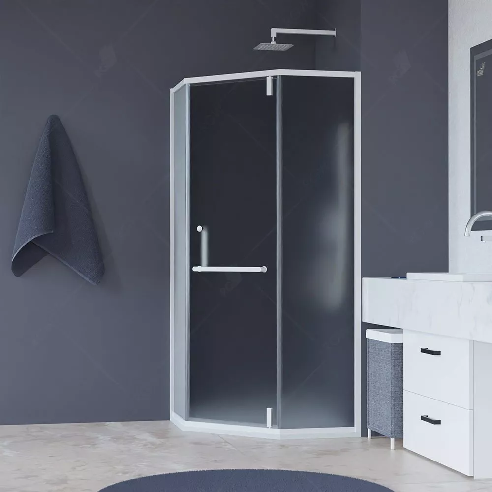   Santehnika Room Душевой уголок RGW Hotel 100х100 350608400-25 белый, стекло матовое