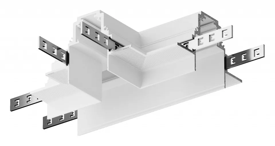 Трековые системы  Santehnika Room Соединитель T-образный для треков накладных Maytoni Accessories for tracks Gravity TRA010CT-42W