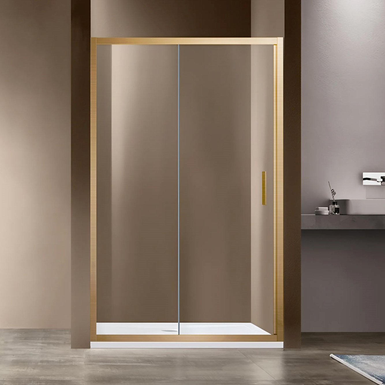 

Душевая дверь в нишу Vincea Garda VDS-1G145CLG 145 см, профиль брашированное золото, стекло прозрачное