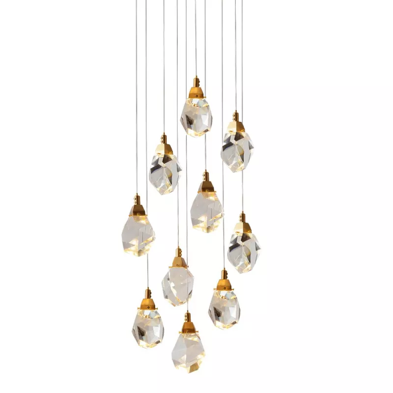 

Подвесной светильник Delight Collection Crystal rock II 9701P/10R brass