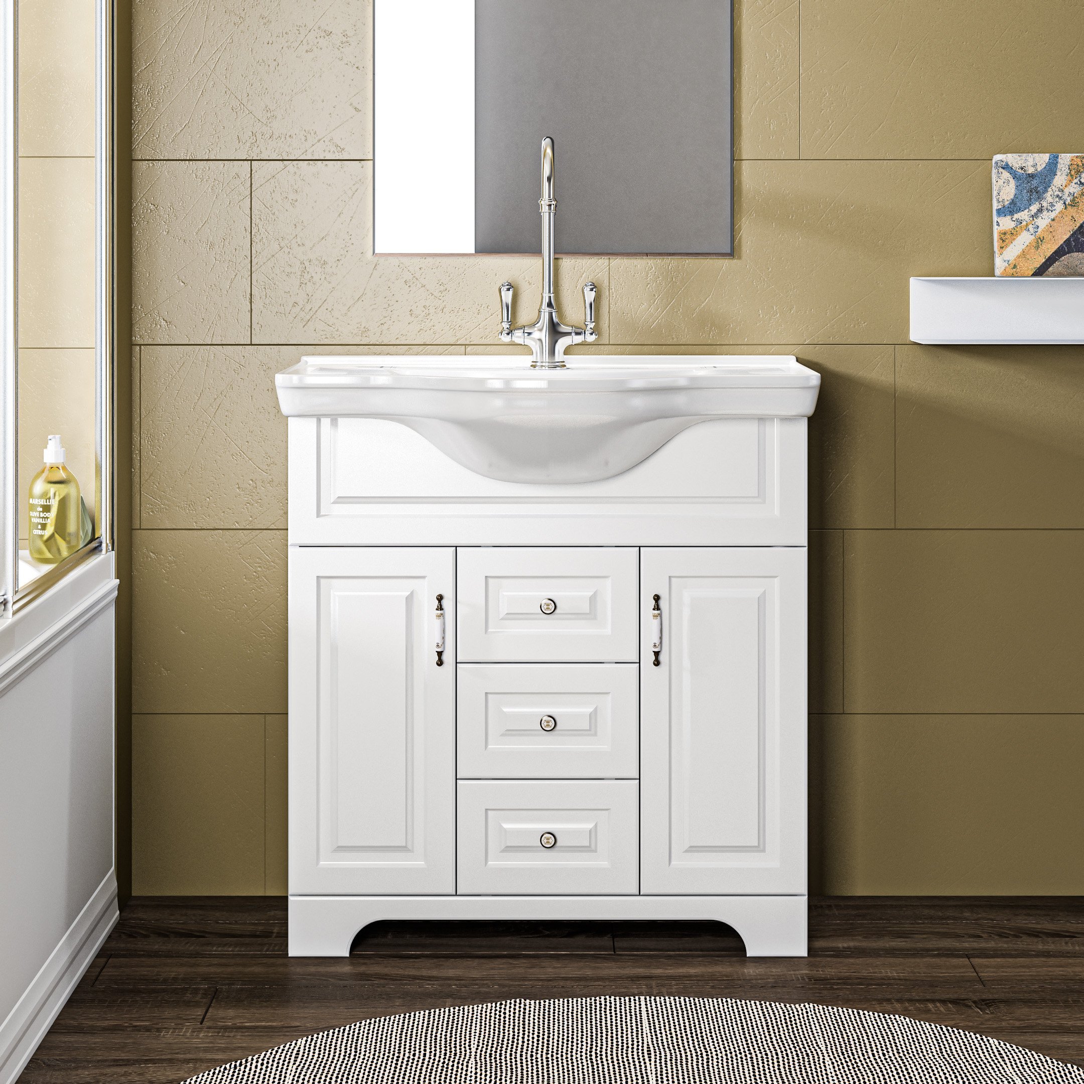 

Тумба под раковину без столешницы 1MarKa Прованс New 80Н