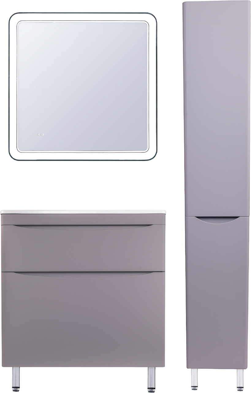 

Мебель для ванной комнаты Style Line Бергамо Мини 80 Люкс Plus напольная, антискрейтч серая