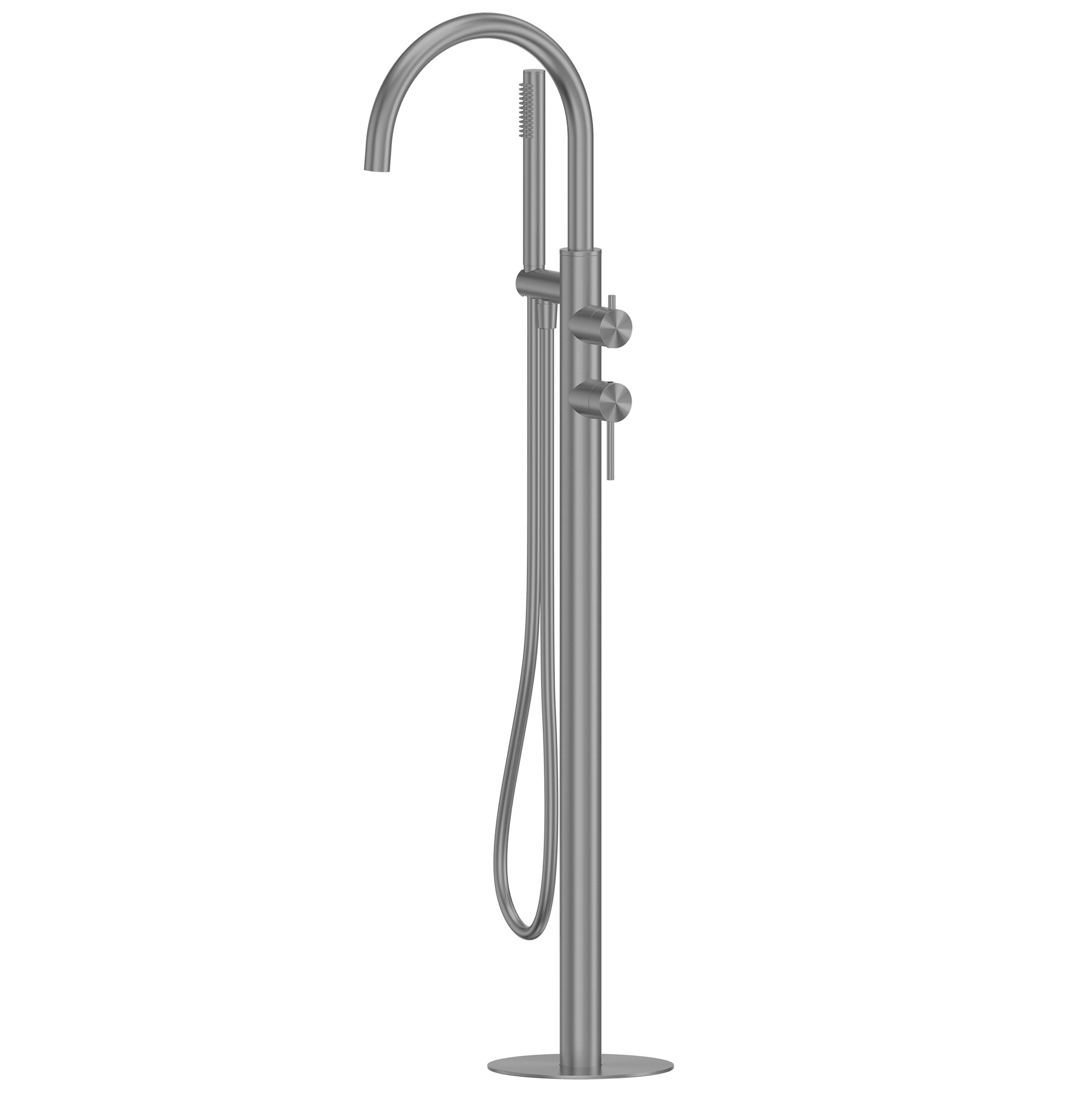 Напольный смеситель для ванны с душем Abber Wasser Kreis 316 AF8115BGG С ВНУТРЕННЕЙ ЧАСТЬЮ оружейная брашированная сталь 99900₽