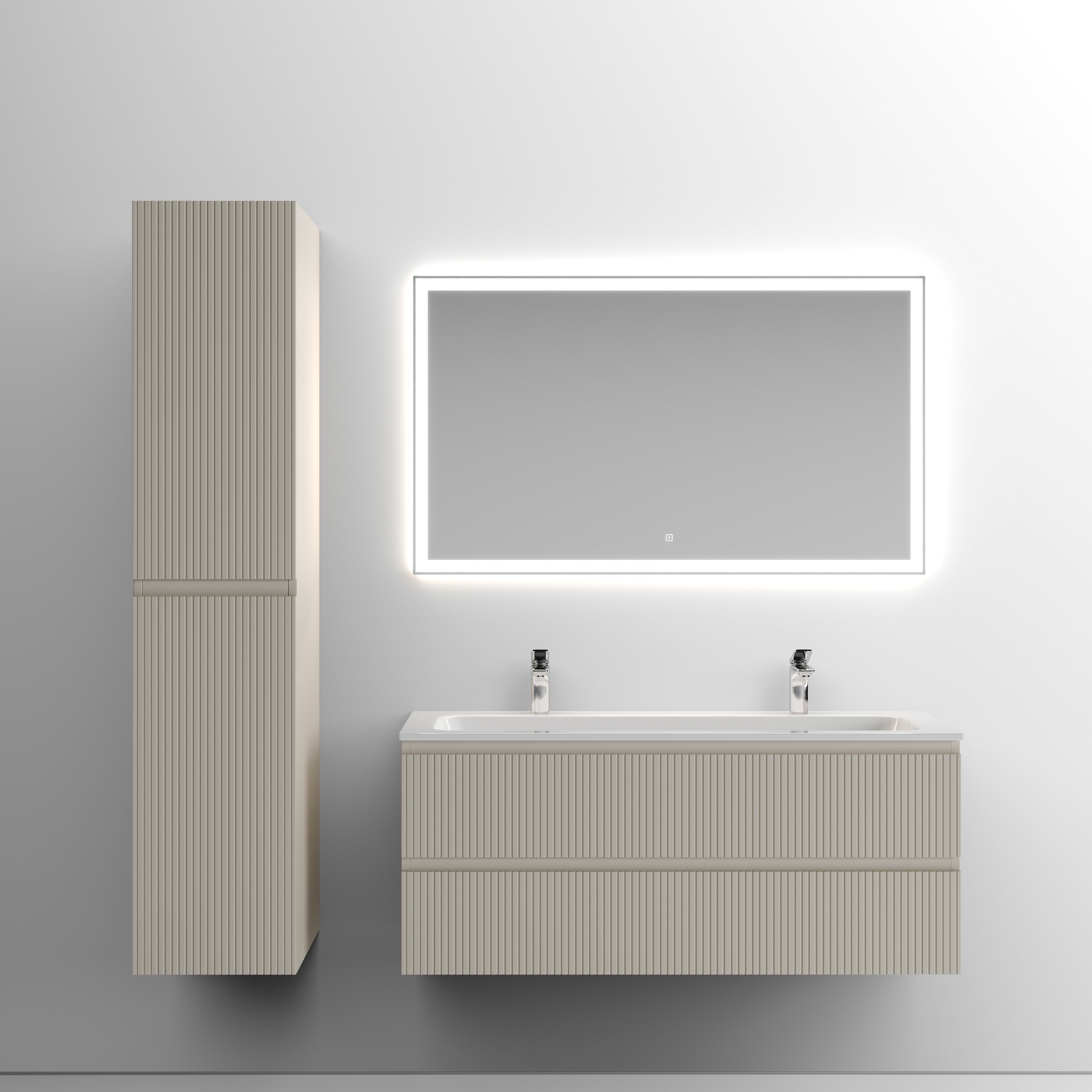 

Мебель для ванной комнаты Sancos Snob T 120 см, beige soft, раковина CN7016