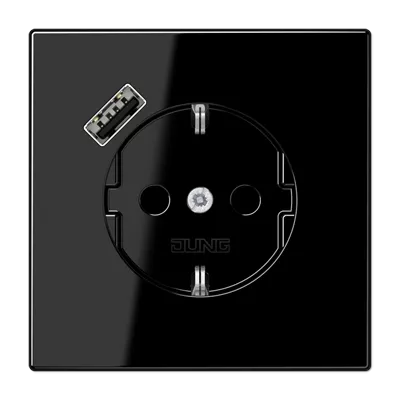 

Розетка 2K+З USB Typ A Jung LS1520-18ASW