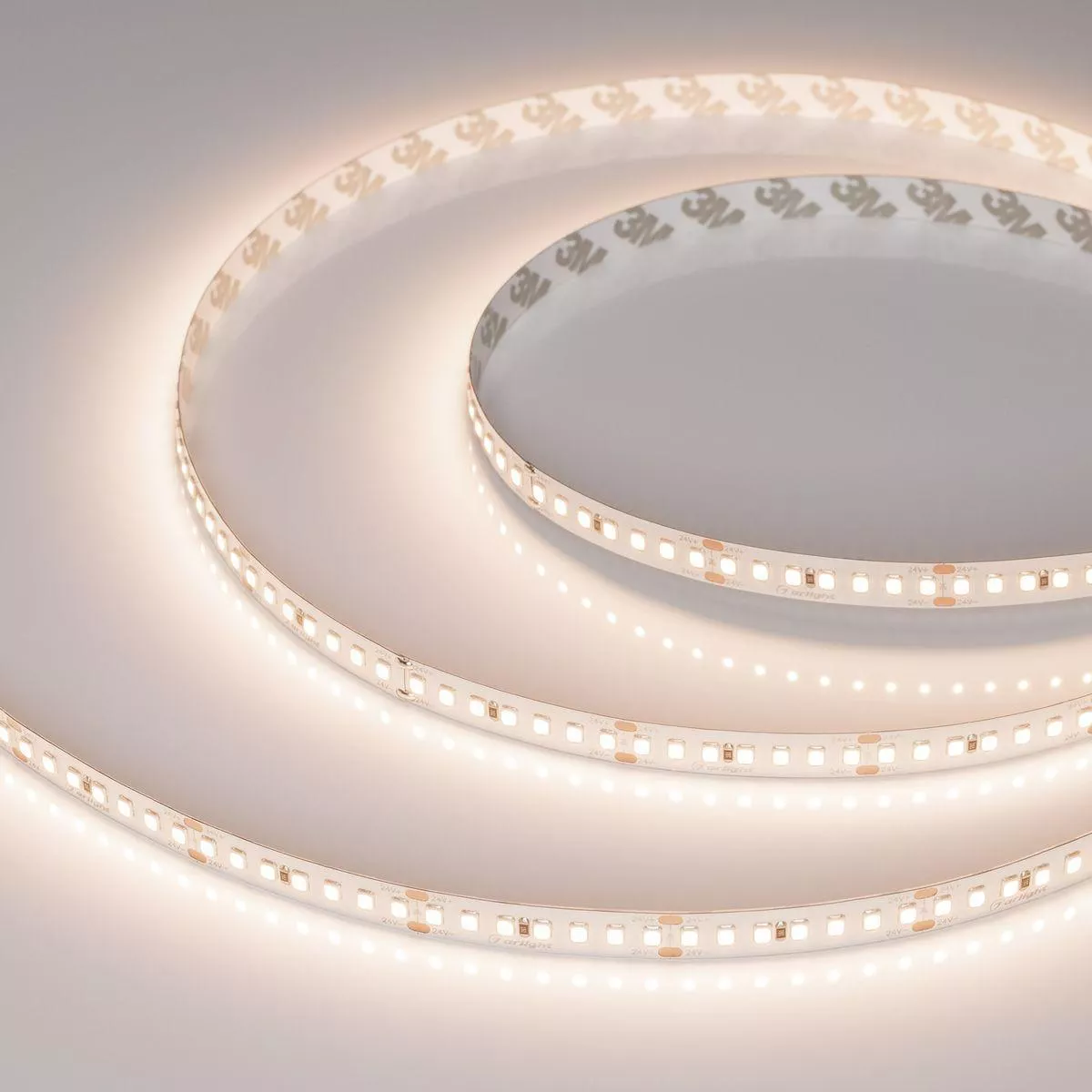 

Светодиодная лента Arlight 17W/m 168Led/m 2835SMD теплый белый 5M UL-A168-10mm 24V Warm3500 042325