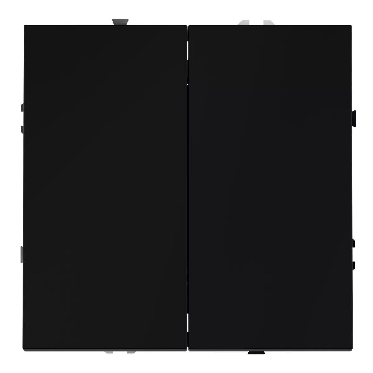 

Перекрестный переключатель встраиваемый Voltum S70 двухклавишный 10А, (черный матовый) VLS020508