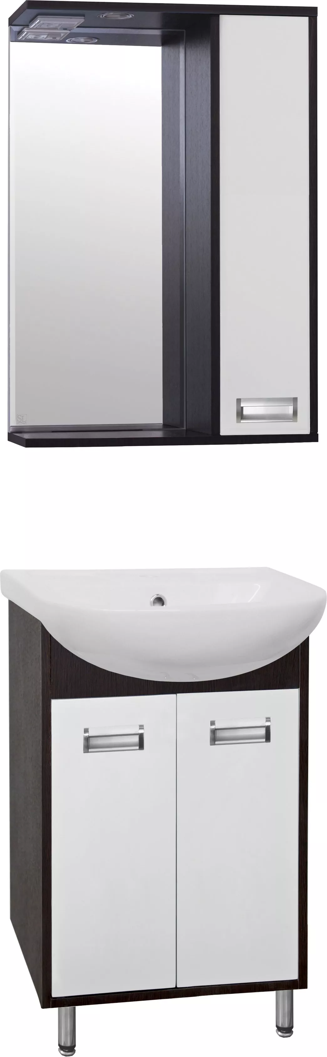 

Мебель для ванной Style Line Эко Стиль W №9 50 белая, венге