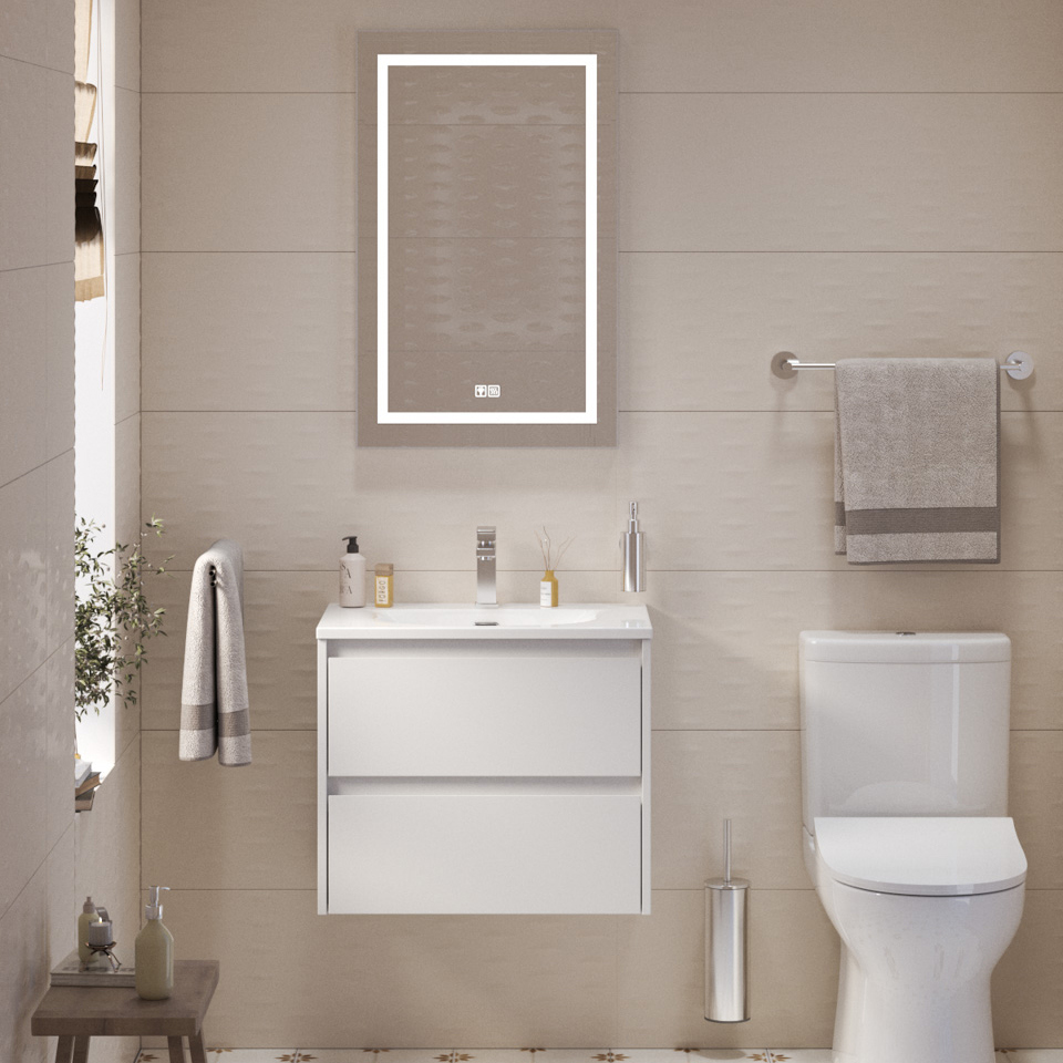 

Мебель для ванной комнаты BelBagno Kraft 39 70 bianco opaco, раковина BB-8099-3-70