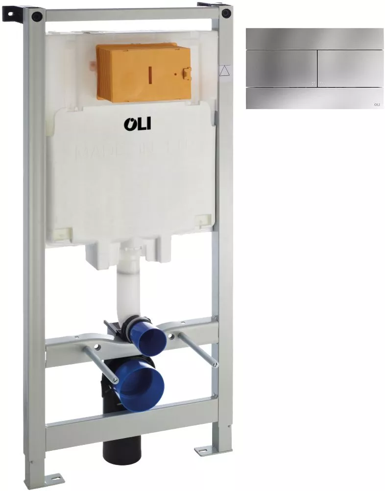 Система инсталляции для унитазов OLI Oli 80 с кнопкой смыва Slim, цвет хром 300572mSl00 - фото 1