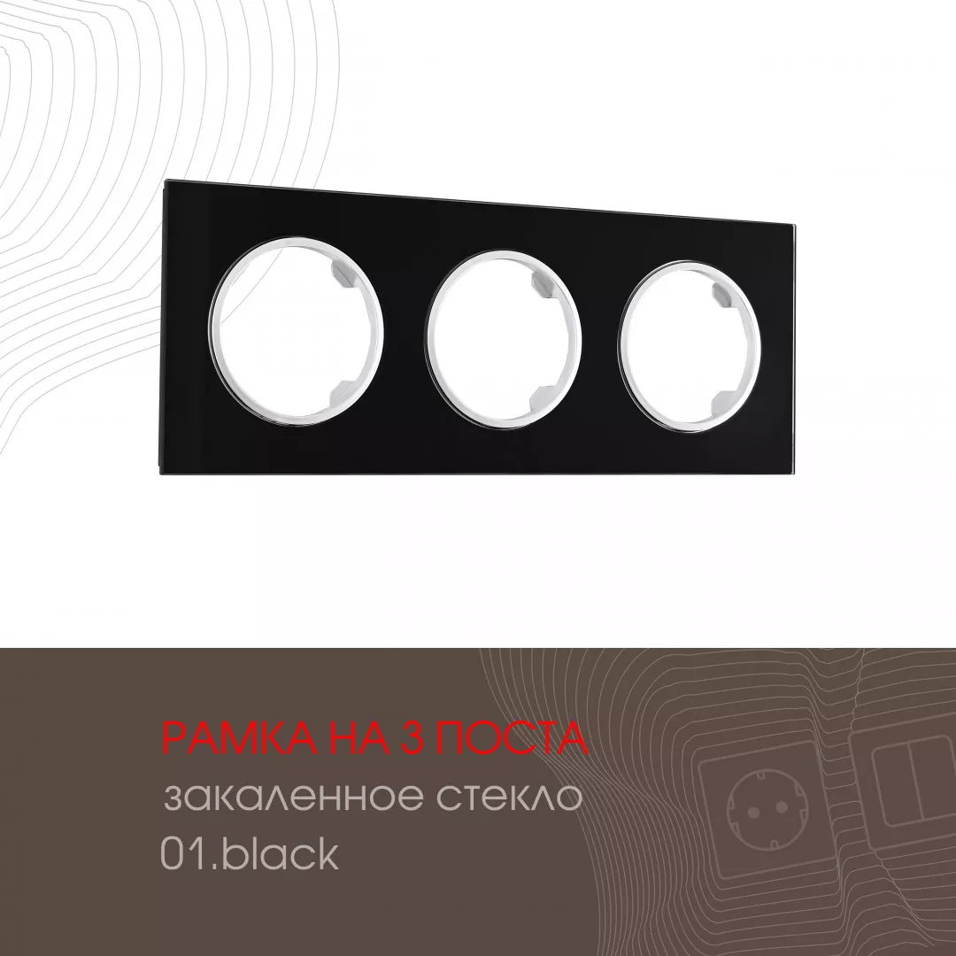 

Рамка трехместная Arte Milano 502.01-3.black