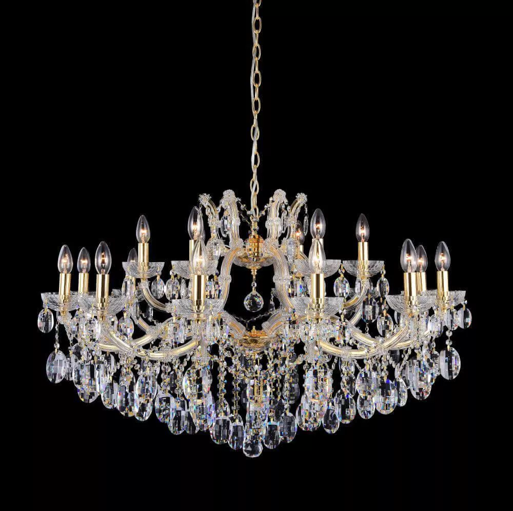 Большие люстры Подвесная люстра Crystal Lux Hollywood SP12+6 Gold