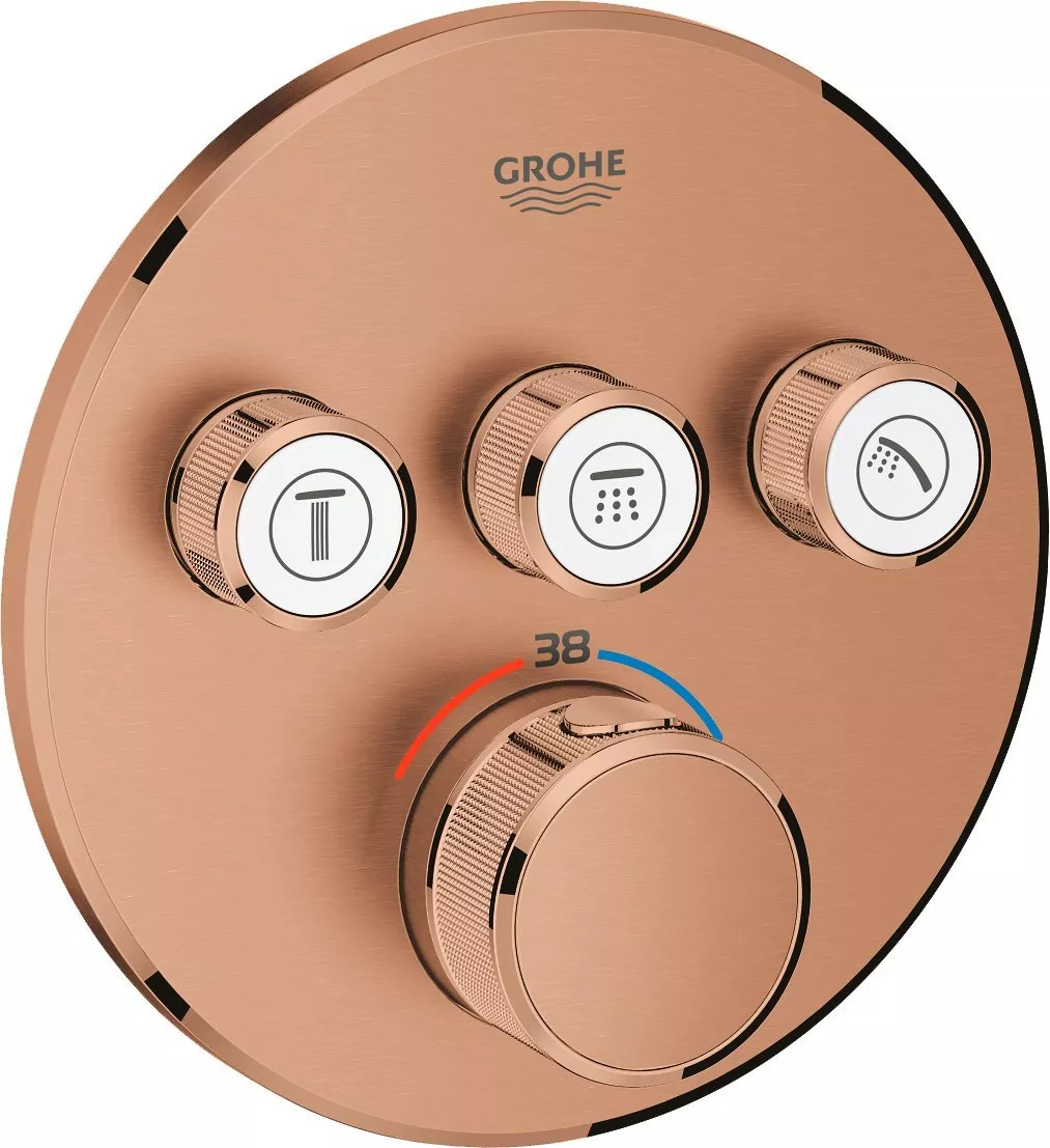 Термостатический смеситель Grohe Grohtherm SmartControl 29121DL0 для душа, теплый закат