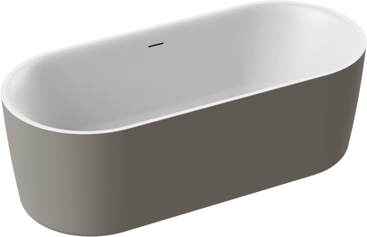 

Акриловая ванна Cezares Metauro METAURO-INT-Central-180-80-60-G-W-MATT 180x80 см, отдельностоящая, серая матовая, овальная, вклеенный каркас, со сливом-переливом, с донным клапаном