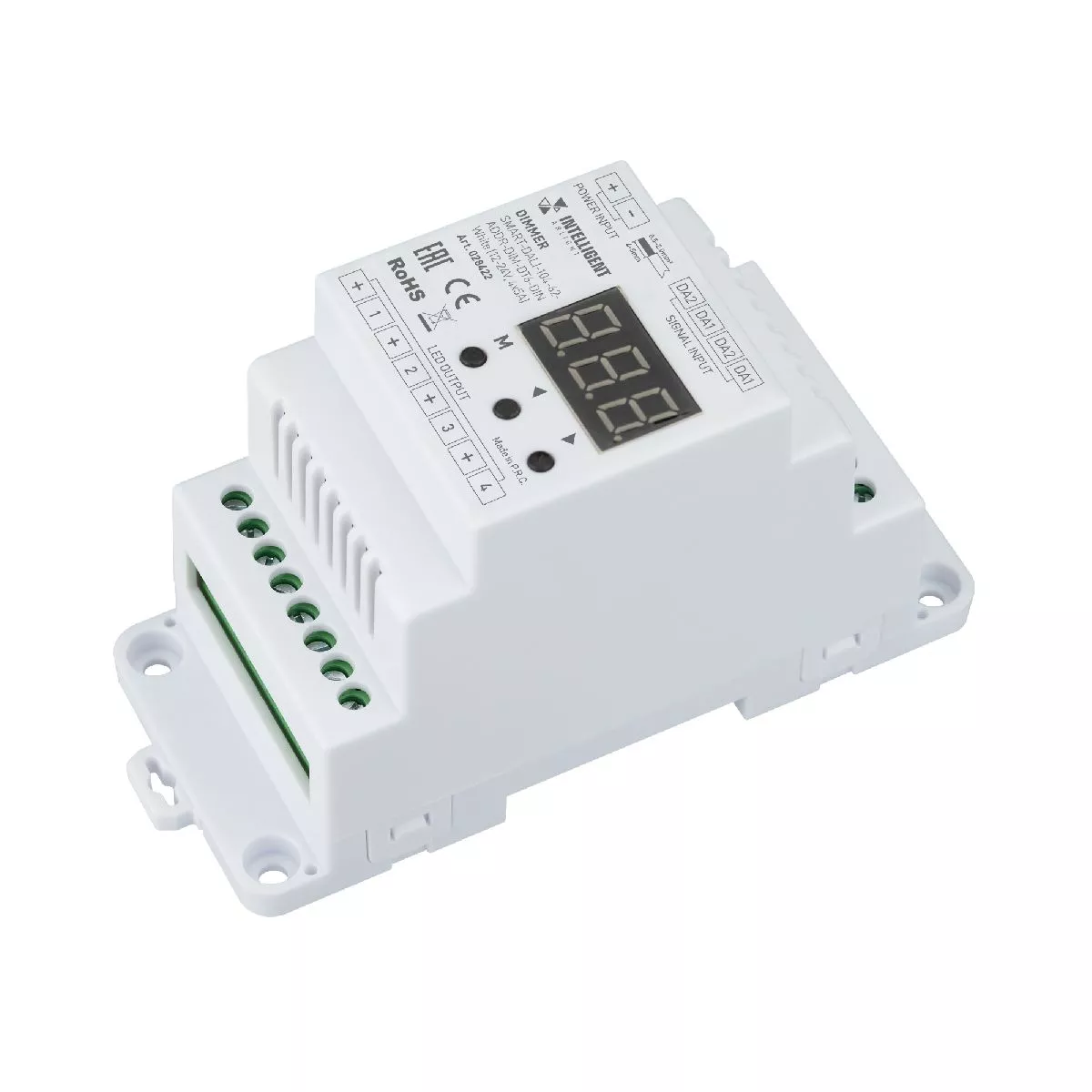 

Диммер Arlight SMART-DALI-104-62-ADDR-DIM-DT6-DIN White (12-24V, 4x5A) 028422