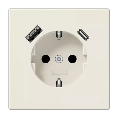  Розетка 2K+З USB Typ AC Jung LS1520-15CA