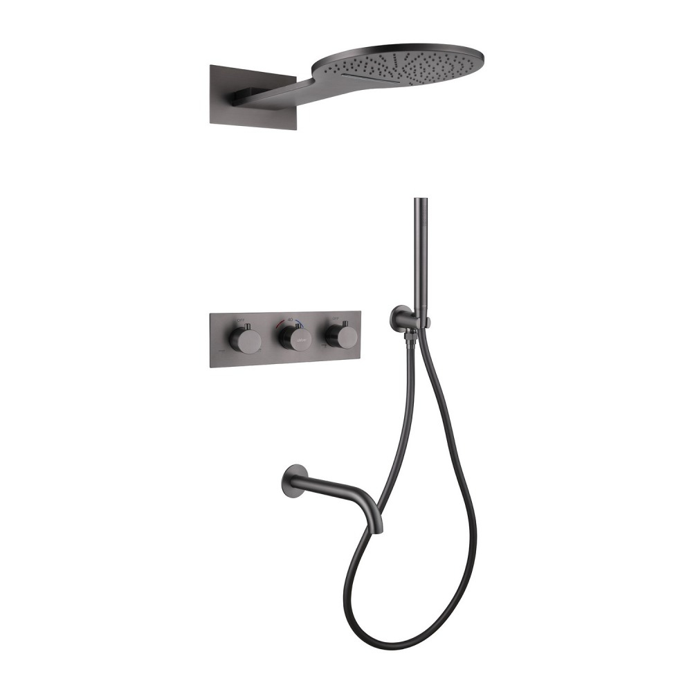 

Душевой комплект Abber Wasser Kreis AF8150NG С ВНУТРЕННЕЙ ЧАСТЬЮ, никель