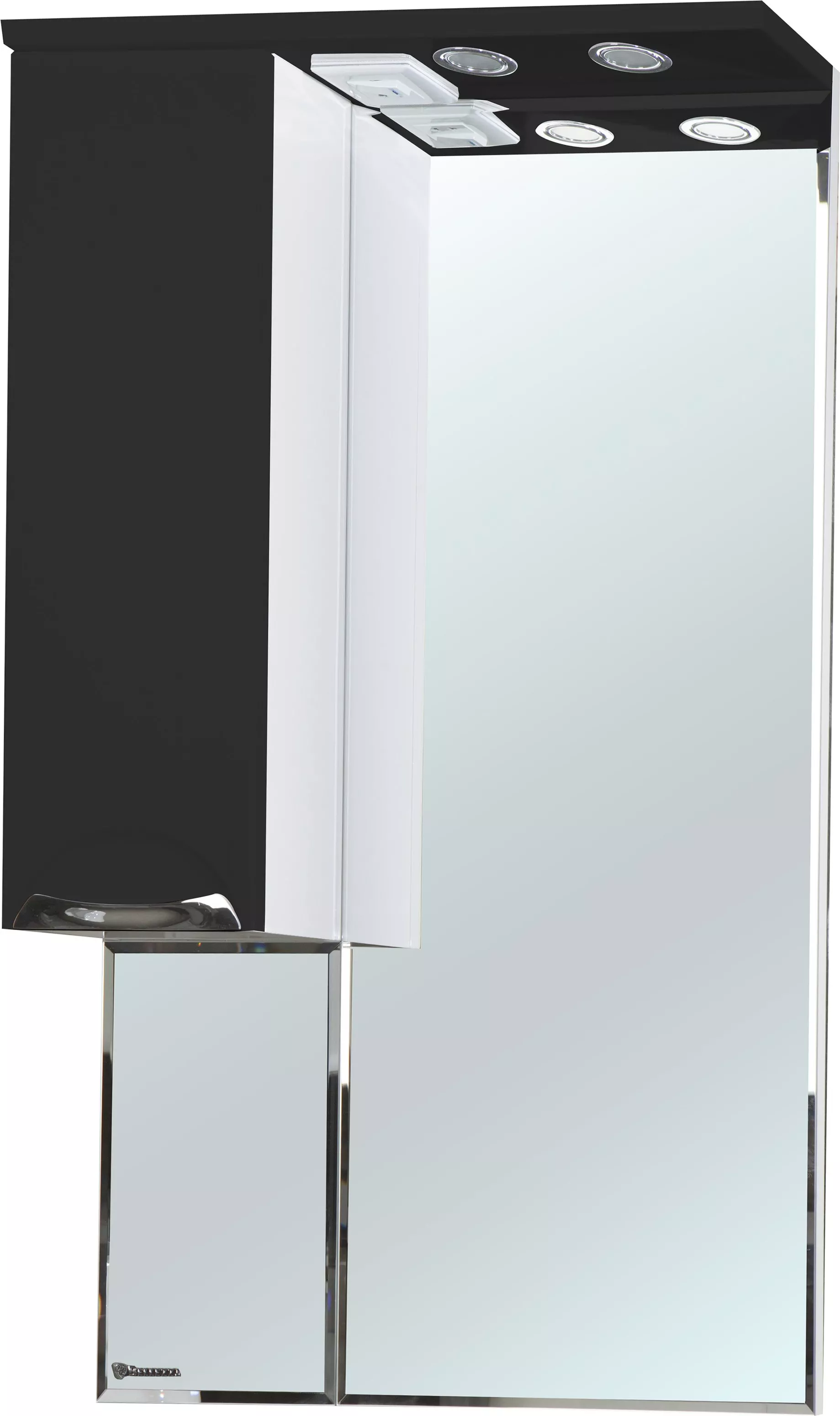  Зеркало-шкаф Bellezza Альфа 55 L черный