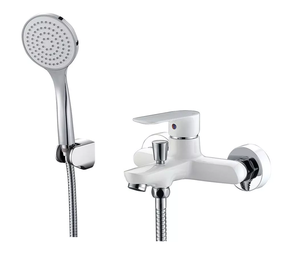 

Смеситель ABBER Weiss Insel AF8012W для ванны, белый-хром