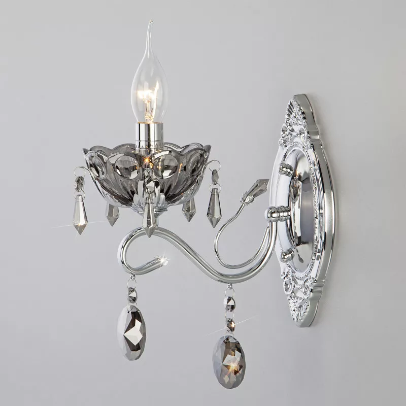 

Бра Eurosvet 10103/1 хром/дымчатый хрусталь Strotskis