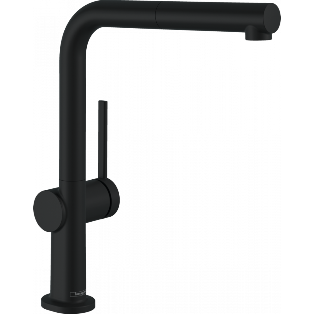 

Кухонный смеситель Hansgrohe Talis M54 однорычажный, 270, Eco, с вытяжным изливом, 1jet, матовый черный 72845670