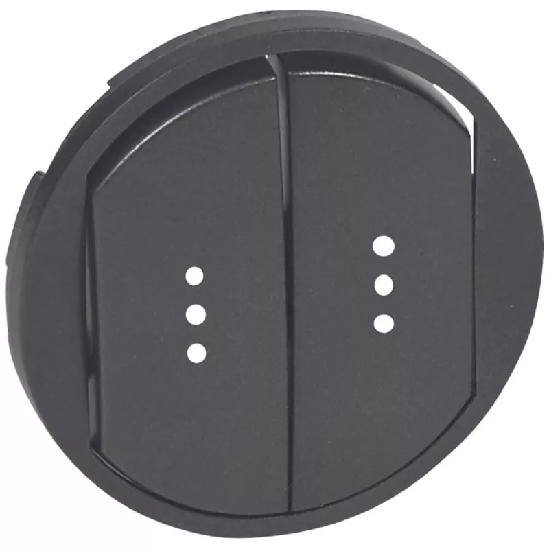 

Лицевая панель Legrand Celiane выключателя двухклавишного с подсветкой графит 067904