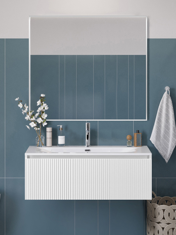 

Мебель для ванной комнаты BelBagno Uno 100 подвесная, 1 ящик, bianco opaco