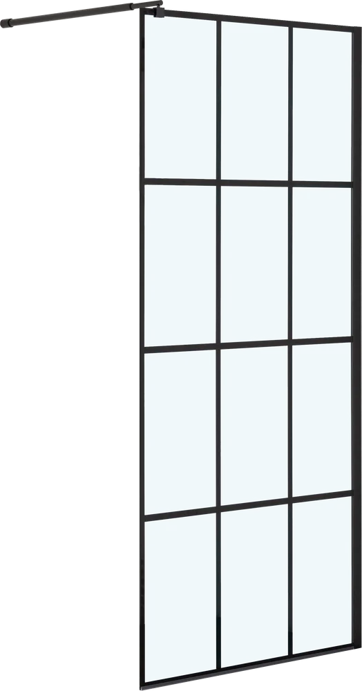 

Душевая перегородка Niagara Nova NG-685-10 BLACK 100x195 профиль черный, стекло прозрачное