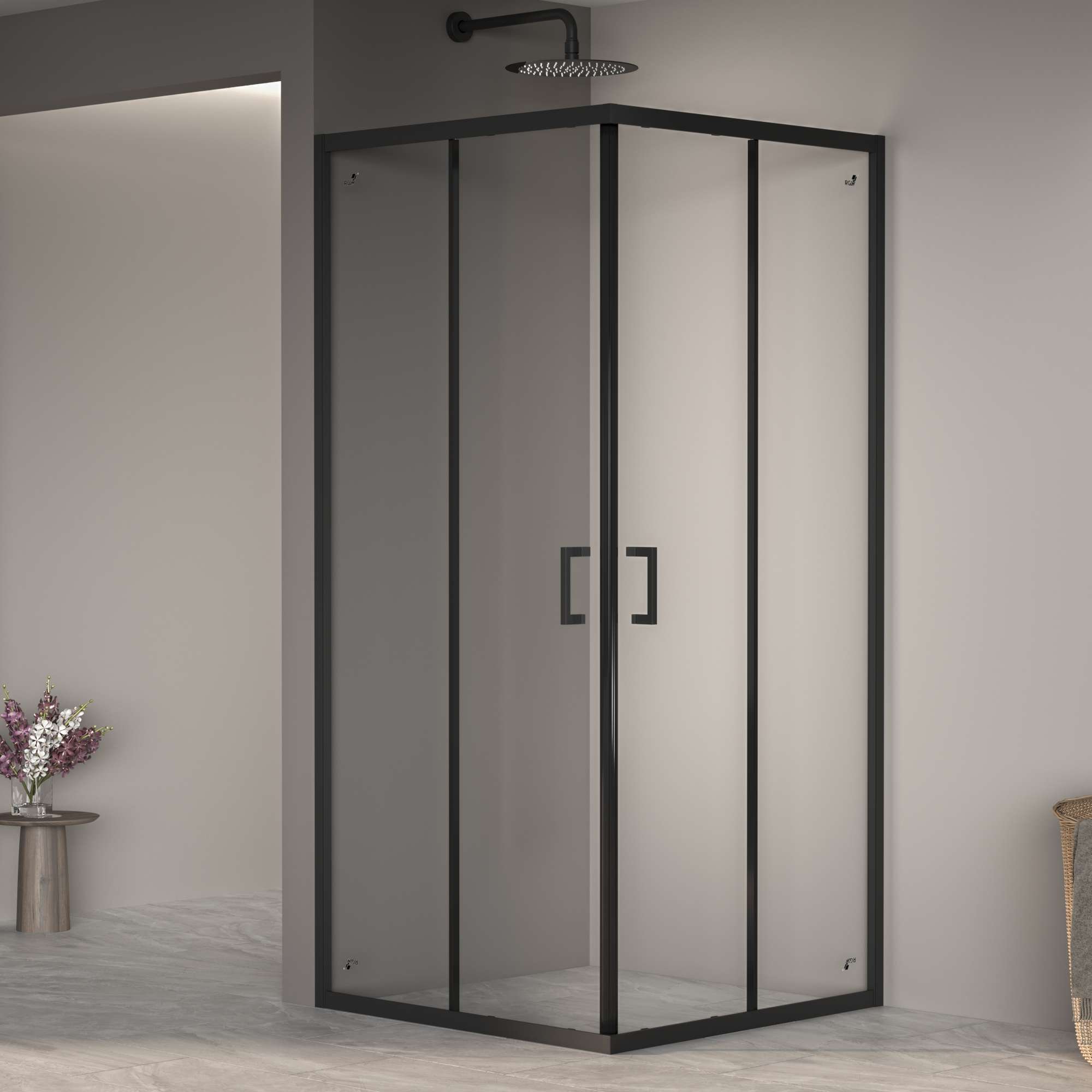 

Душевой уголок RGW Passage PA-030B 900x900x1950, профиль черный