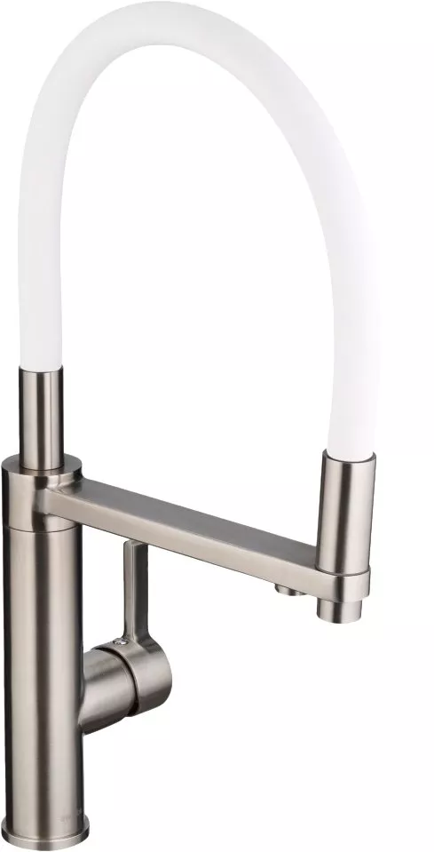 Смеситель для кухни Swedbe Selene Plus белый, нержавеющая сталь (8641)
