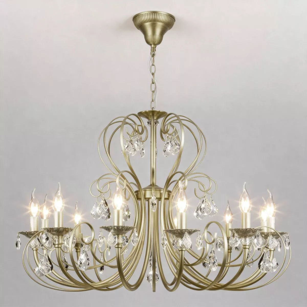 

Подвесная люстра Eurosvet Alda 3305/12 латунь/прозрачный хрусталь Strotskis a072112