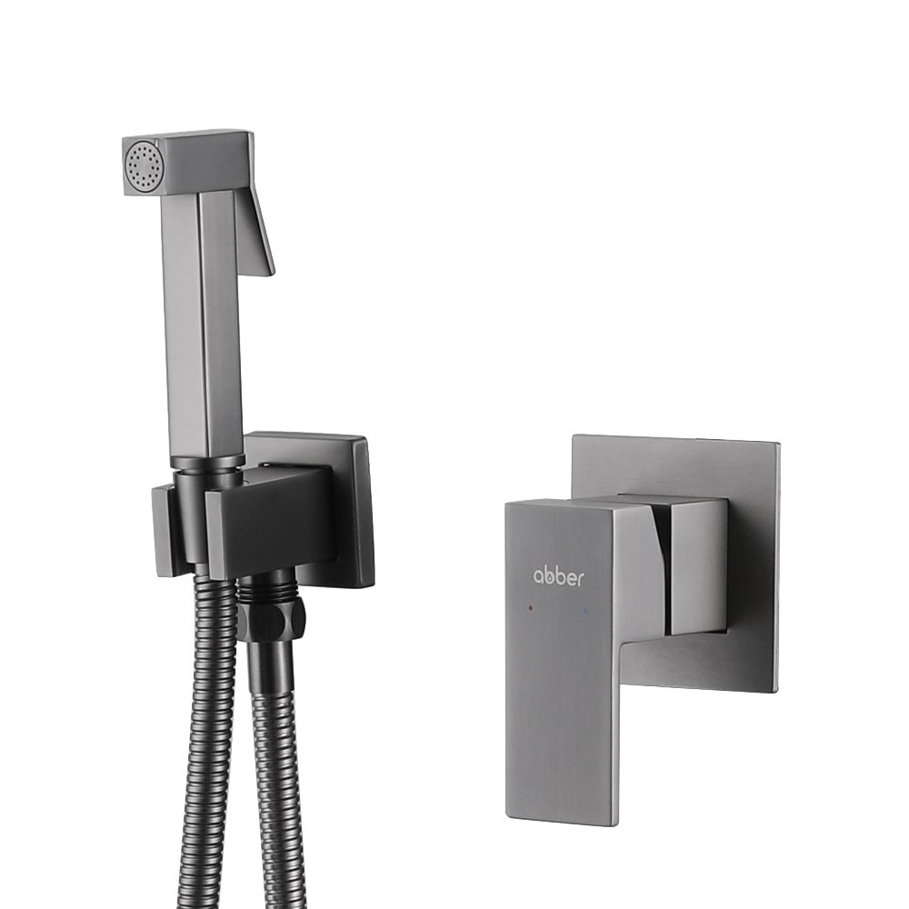 

Гигиенический душ Abber Daheim AF8225NG со смесителем, С ВНУТРЕННЕЙ ЧАСТЬЮ, никель