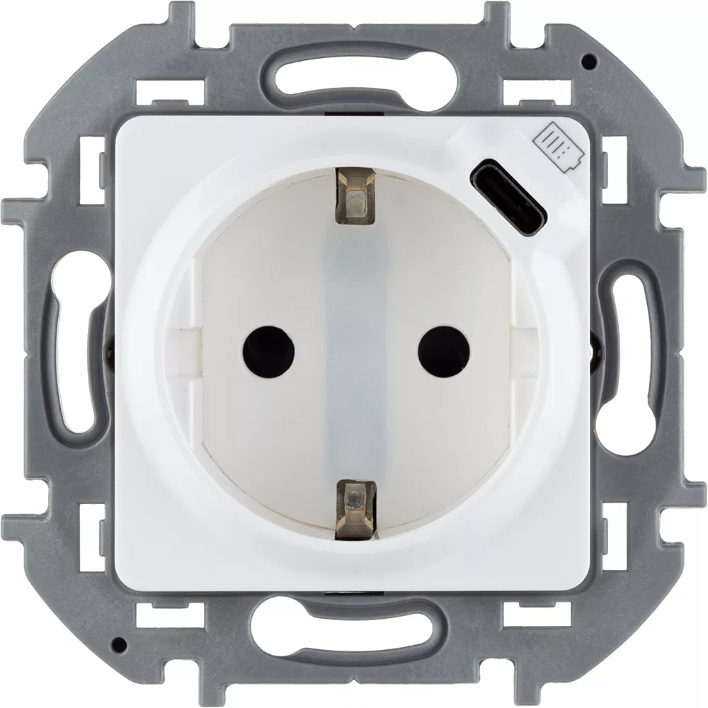 

Розетка с/з с USB тип C со шторками Legrand Inspiria 673770