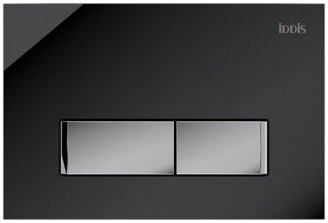 Кнопка смыва Iddis Uniglass стекло, черная UNG10GBi77 от Santehnika-room