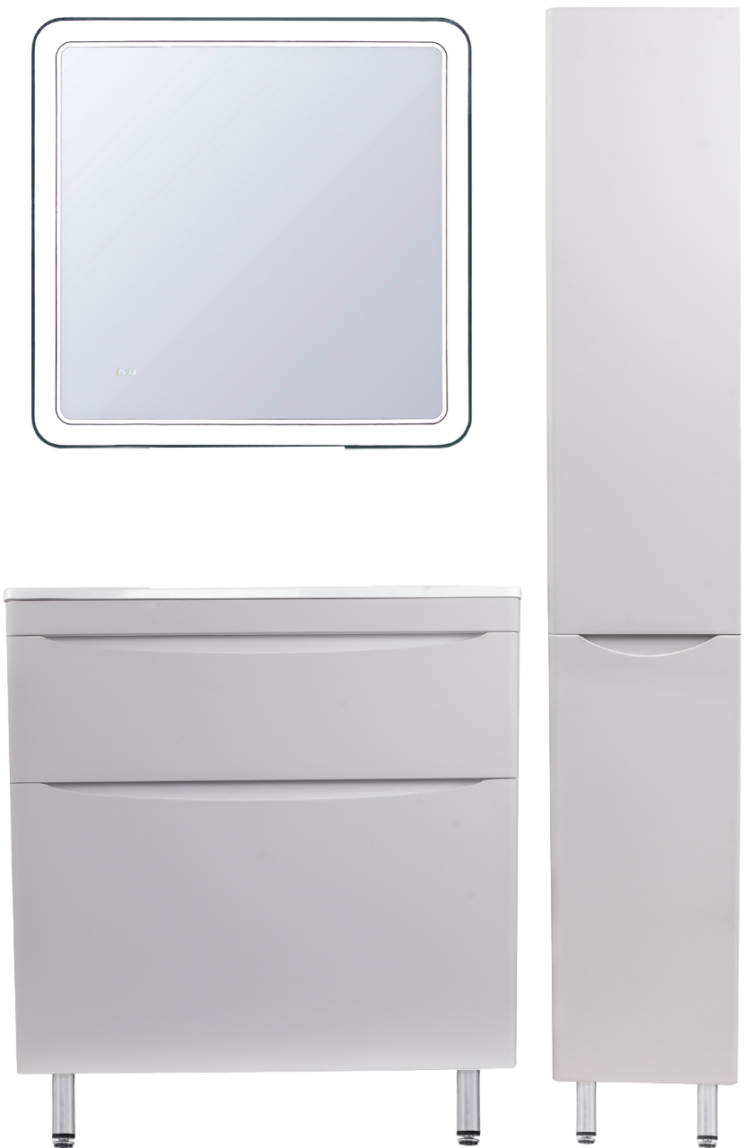 

Мебель для ванной комнаты Style Line Бергамо Мини 80 Люкс Plus напольная, антискрейтч белая