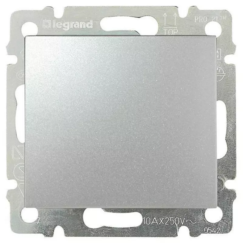 

Переключатель одноклавишный промежуточный Legrand Valena 10A 250V алюминий 770107