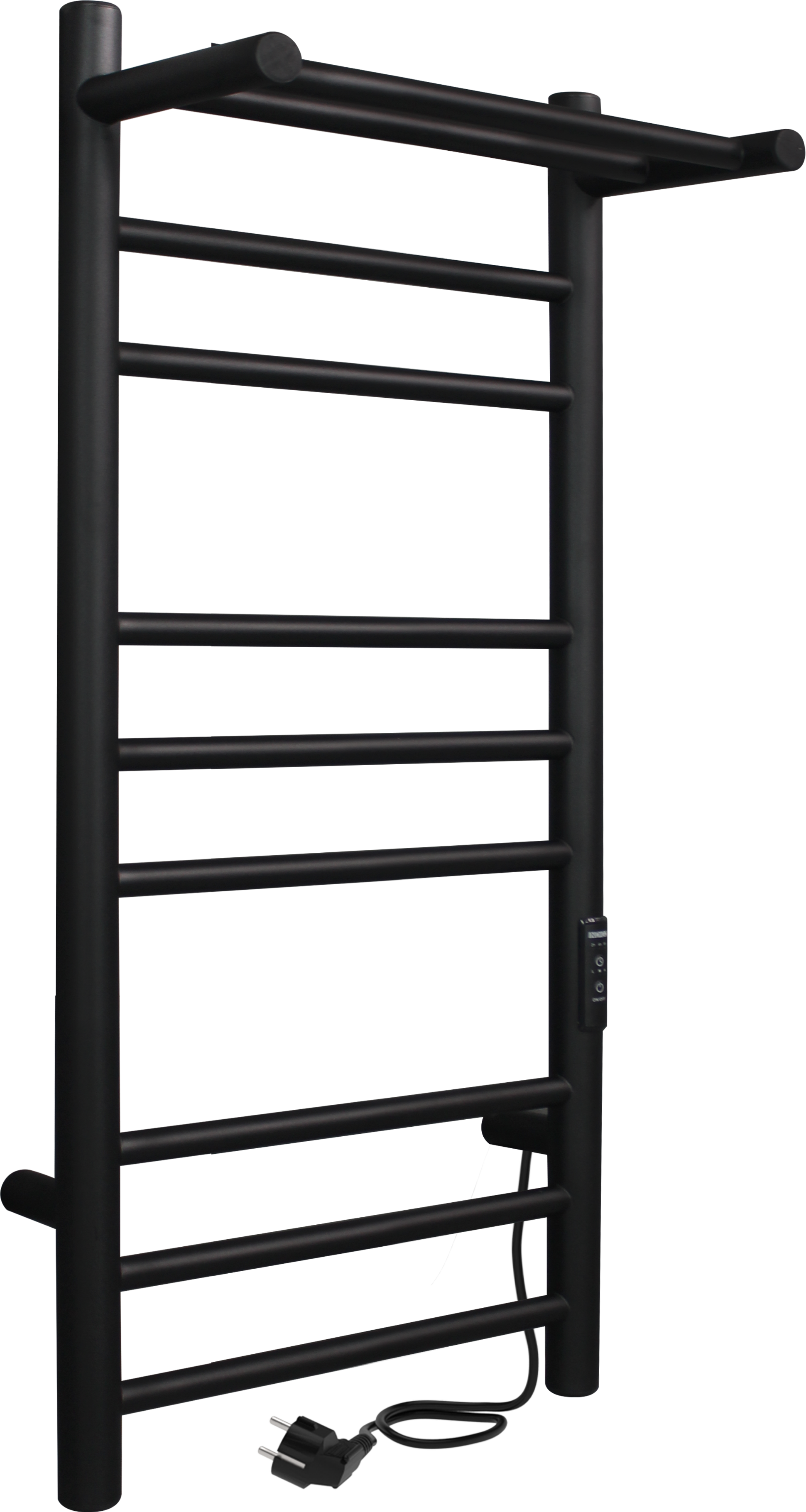 

Полотенцесушитель электрический Indigo Line Trinity LСLTE70-30PBRRt с полкой, черный муар
