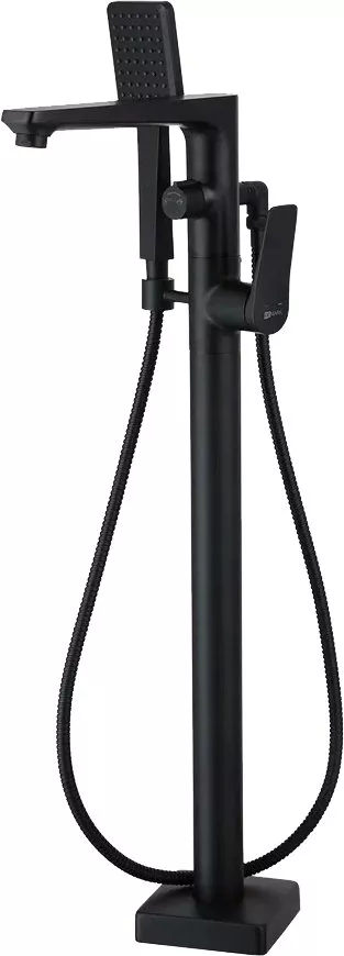 

Напольный смеситель для ванны с душем Lemark Bronx LM3744BL черный
