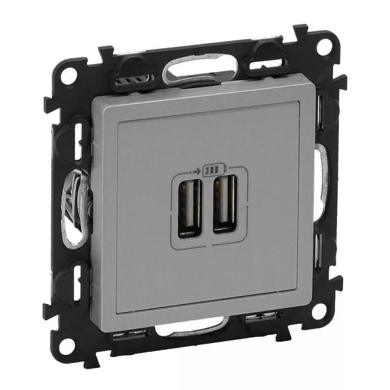

Розетка USB двойная Legrand Valena Life 240V/5V 1500mA алюминий 753612