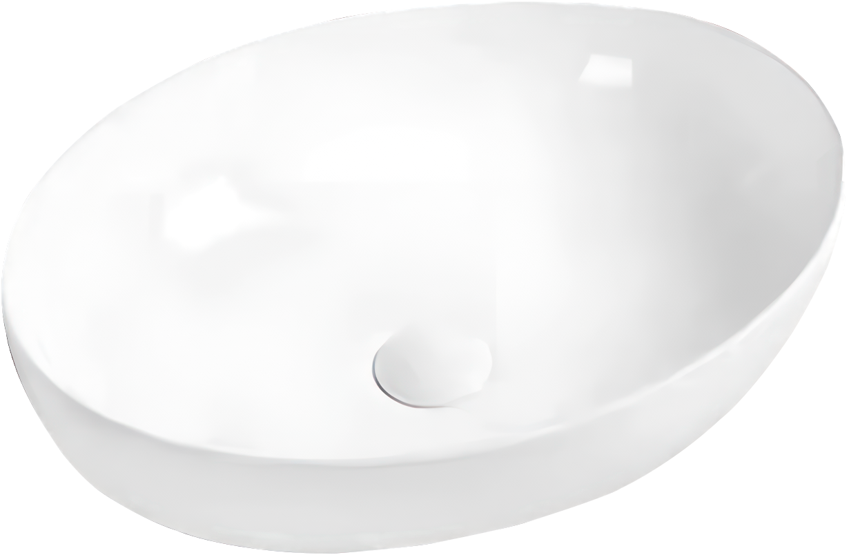 

Накладная раковина Orange B05-520W 51 глянцевая белая, овальная