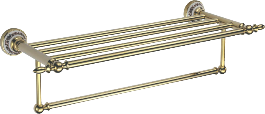 

Полка для полотенец в ванную Savol 68 b S-06844B глянцевое золото