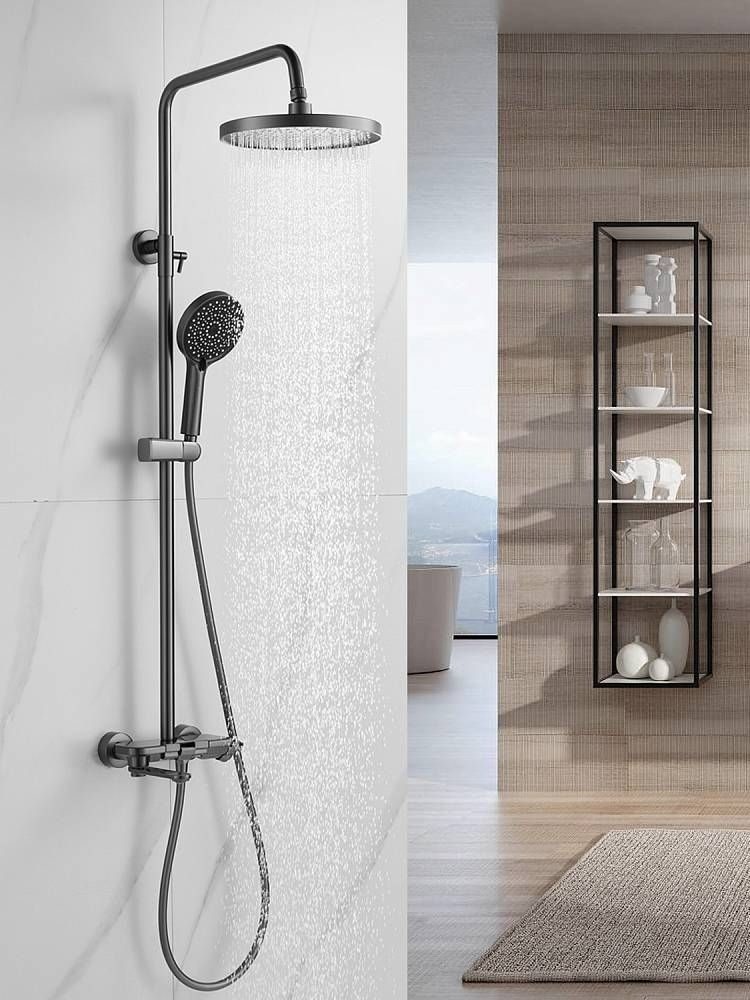 

Душевая система Shevanik S4726T, оружейная сталь