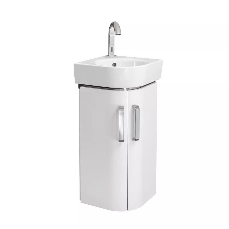 

Тумба Renova Compact п/ угл умыв 45 бел мат/глян Geberit 862132000