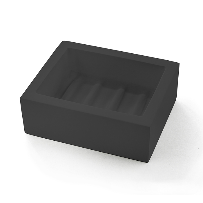 

3SC(BeMood Black) Мыльница настольная 10 х 3,5 х 8 см,композит Solid Surface, черный матовый