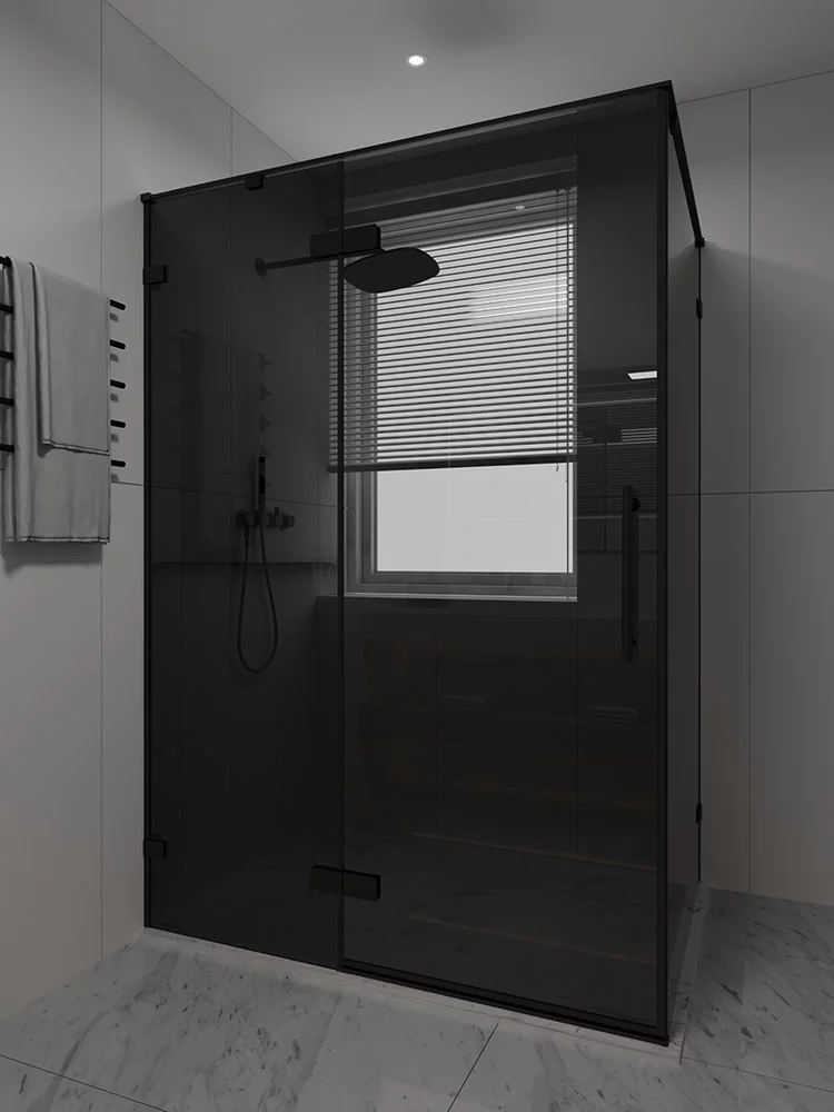 

Душевой уголок Veconi Premium Alassio SP BB 130х80, профиль матовый черный, стекло тонированное