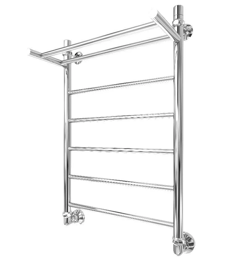 

Полотенцесушитель водяной Двин FJ 60x50 К1 1" - 1/2" с полкой, полированный хром