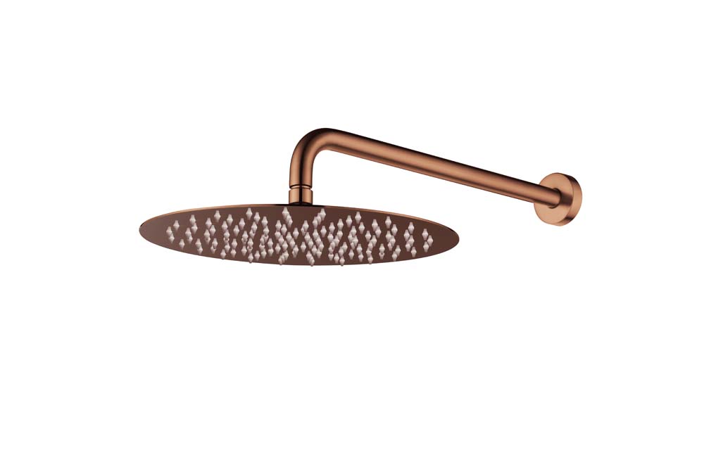 Верхний душ с кронштейном UNO Brushed Bronze 30cm латунь